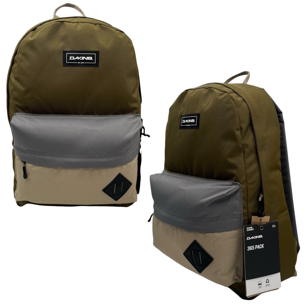 Dakine 365 Mosswood Unisex Backpack Olive Green Gray 21L 18X12X8 Fits 15" Laptop
